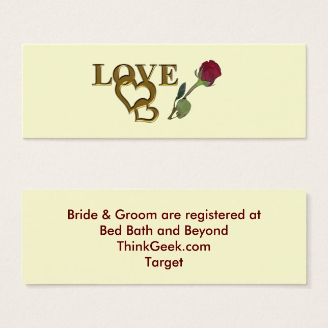 Romantic Interlocking Hearts & Red Rose (Front & Back)