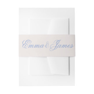 Romantic Invitation (blush colour)  Belly Band