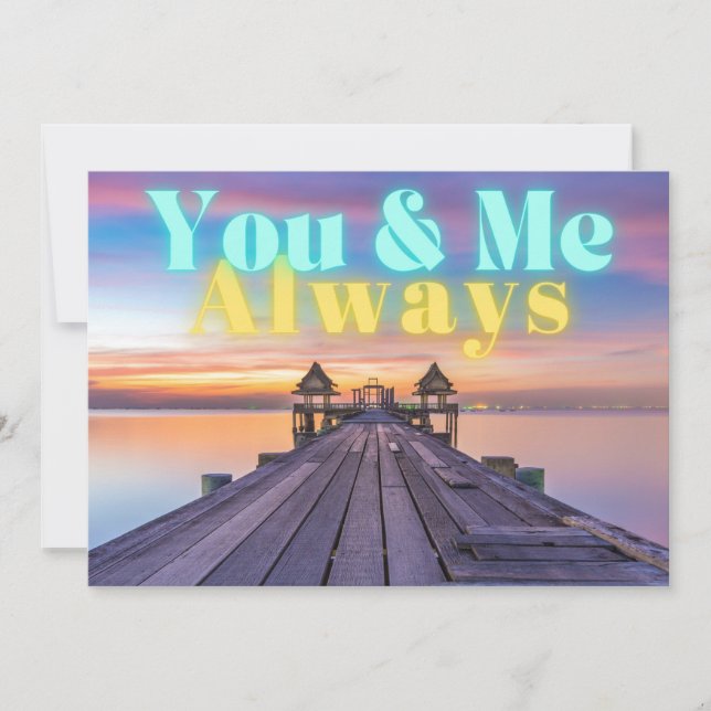 Romantic Island Dock Always Anniversary Flat (Front)