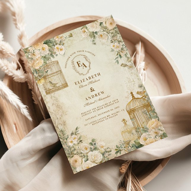 Romantic Ivory Floral Garden Party Invitation (Creator Uploaded)