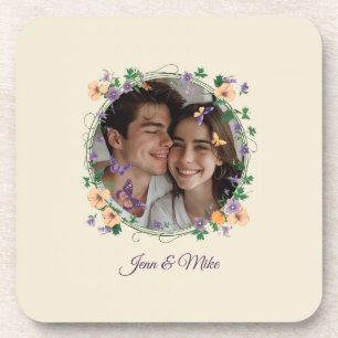 Romantic Ivy and Butterflies Coaster