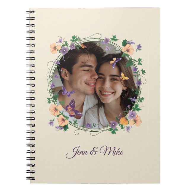 Romantic Ivy and Butterflies Notebook (Front)