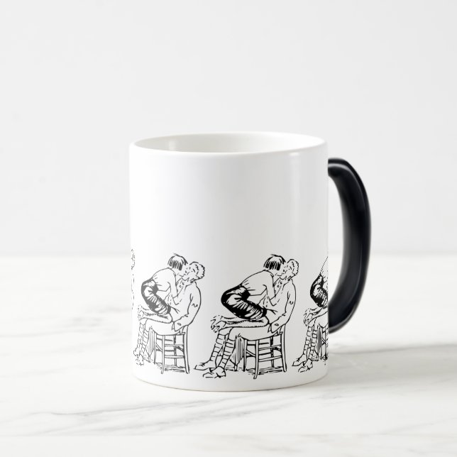 Romantic Kiss: Girl in Love  Magic Mug (Front Right)