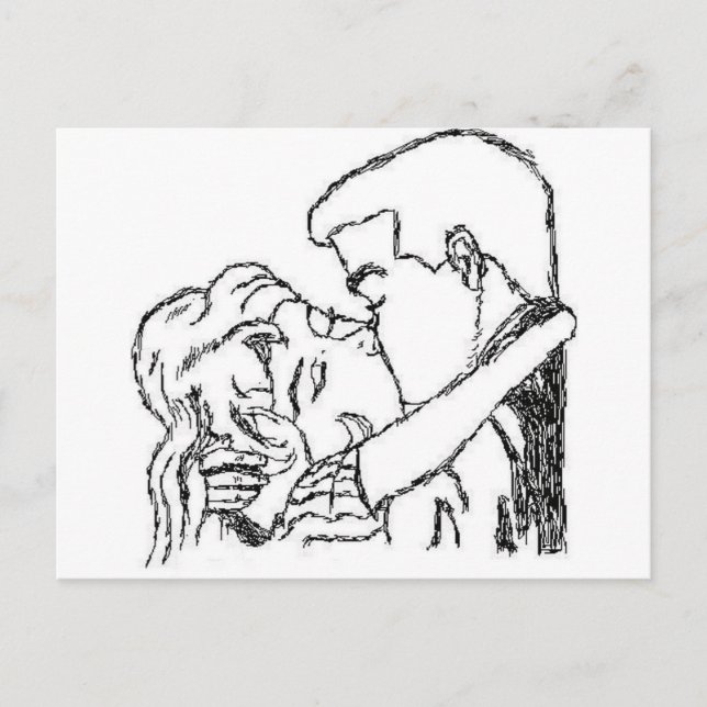 Romantic Kiss Postcard (Front)