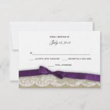 Romantic Lace and Dark Purple Response