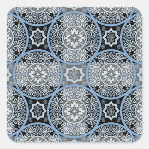 Romantic Lace: Bright Abstract Print. Square Sticker