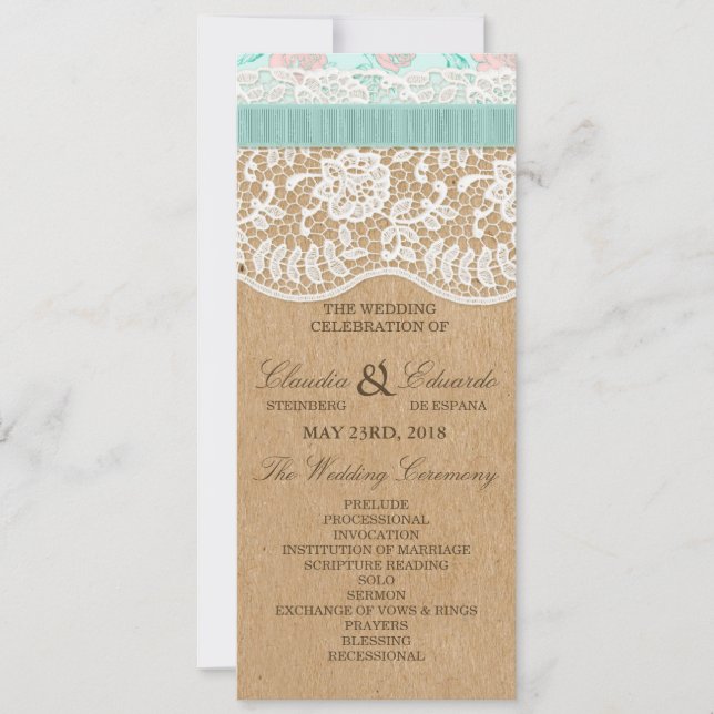 Romantic Lacey Dreams With Flowers Invitation (Front)