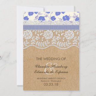 Romantic Lacey Dreams With Flowers Invitation