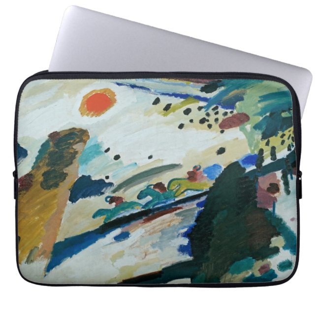 Romantic Landscape by Wassily Kandinsky Laptop Sleeve (Front)