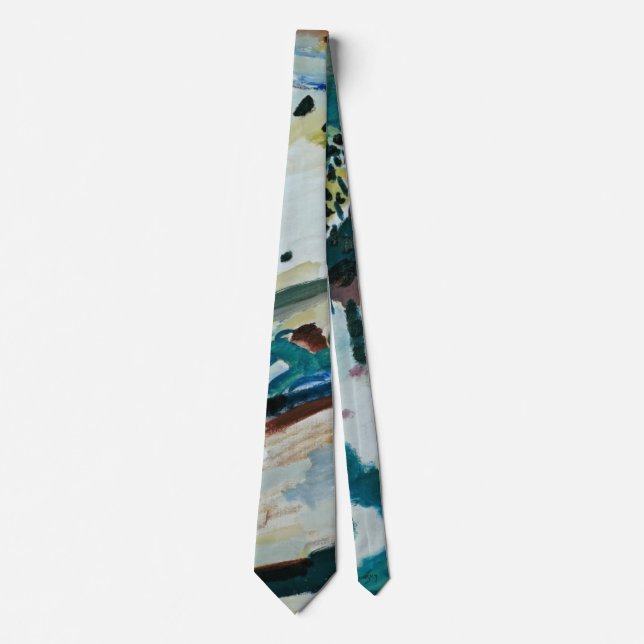 Romantic Landscape by Wassily Kandinsky Tie (Front)