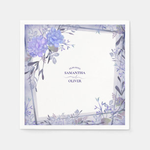 Romantic Lavender Grey Wedding Table Napkin