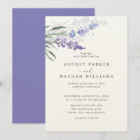 Romantic Lavender Watercolor Floral Wedding
