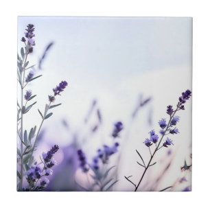Romantic Lavender Watercolor Tile