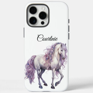 Romantic Lavender White Horse   iPhone 16 Pro Max Case