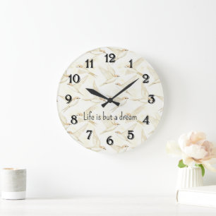 Romantic life is but a dream birds   large clock