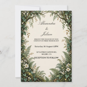 Romantic Light Enchanted Forest Wedding invitation