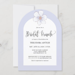 Romantic Lilac Floral  Bridal Brunch Invitation