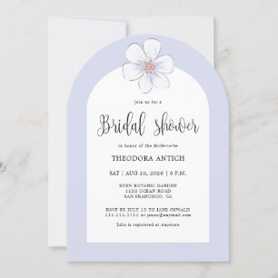 Romantic Lilac Floral  Bridal Shower  Invitation