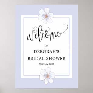Romantic Lilac Floral  Bridal Shower  Poster