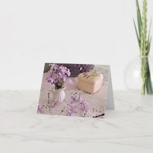 Romantic Lilacs Folded Note Card