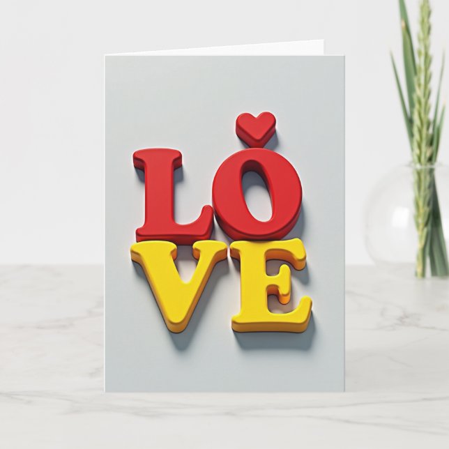 Romantic Love Bold Card (Front)