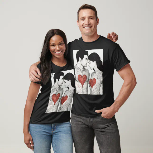 romantic love couple T shirt | Zazzle