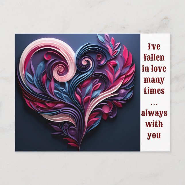Romantic love gift card (Front)