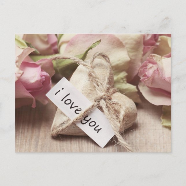 Romantic Love Gift for her Holiday Postcard (Front)