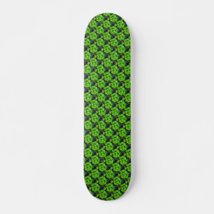 Romantic Love Green Glitter Roses Skateboard