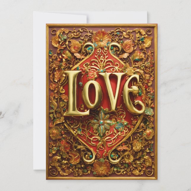 Romantic Love Greeting Card for Couples (Front)