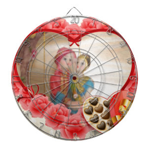 Romantic Love Heart Art Print Dartboard
