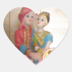 Romantic Love Heart Art Print Heart Sticker