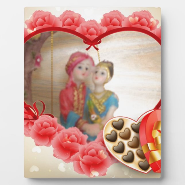 Romantic Love Heart Art Print Plaque (Front)