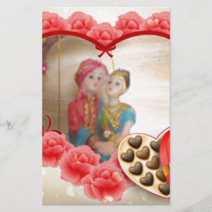 Romantic Love Heart Art Print Stationery