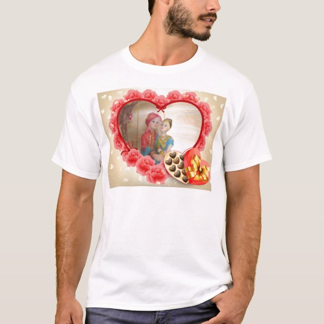 Romantic Love Heart Art Print T-Shirt (Front)