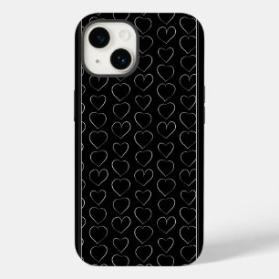 ROMANTIC LOVE HEART BLACK Case-Mate iPhone 14 CASE