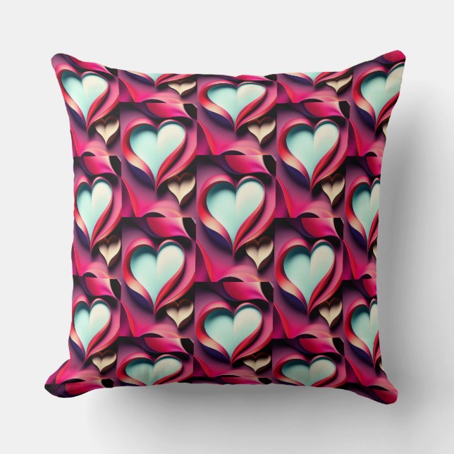 Romantic Love heart design Pillows  (Front)