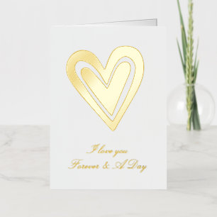 Romantic Love Heart Forever Foil Greeting Card