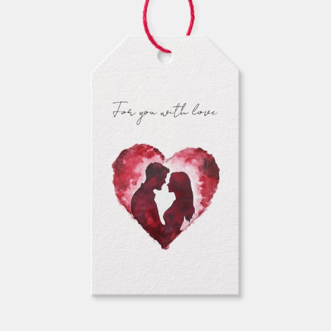 Romantic Love Heart Wedding Gift Tags (Front)