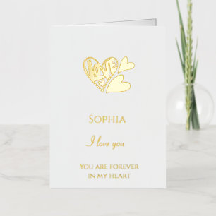 Romantic Love Hearts Foil Greeting Card