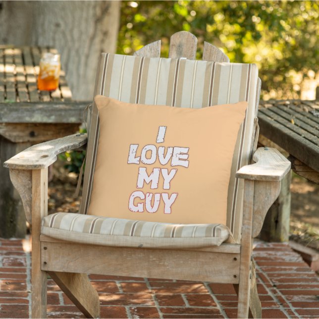 Romantic Love – I Love My Guy Text Design Cushion (Chair)