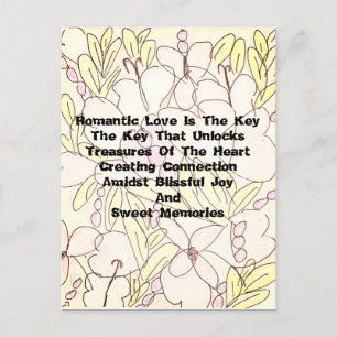 Romantic Love Is The Key Postcard