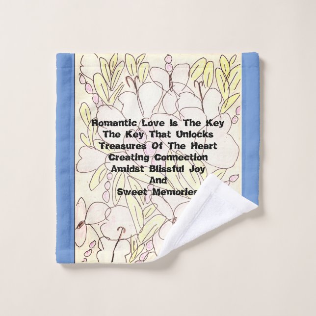 Romantic Love Is The Key Wash Cloth (Wash Cloth)