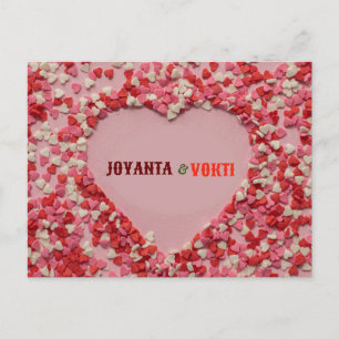Romantic love Joyanta & Vokti red maroon colour Postcard