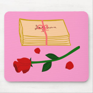 Romantic Love Letters Mouse Mat