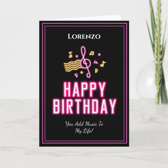 Romantic Love Man Sweetheart Birthday Personalise Card (Front)