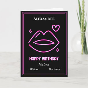 Romantic Love Man Sweetheart Birthday Personalise Card