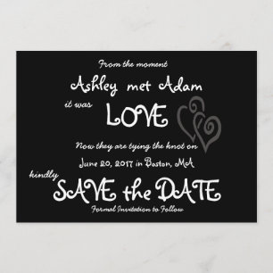 Romantic Love Photo Save the Date   Chalkboard