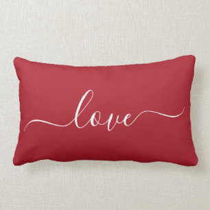 Romantic Love Pillow Red and White