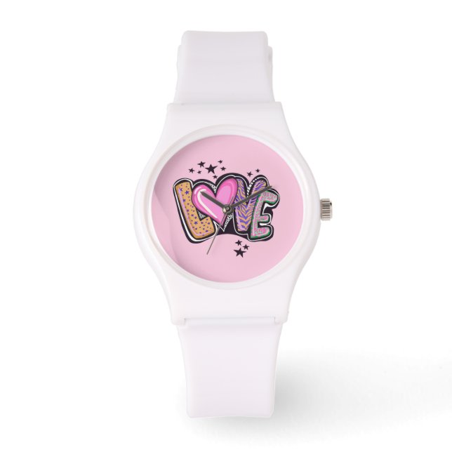 Romantic love pink watch (Front)